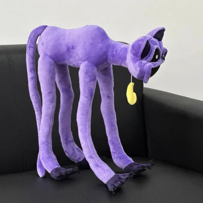 Smiling Animal Anime Plush Toy – Horror Cat Doll, Soft Cartoon Plush for Festival Decoration & Gift