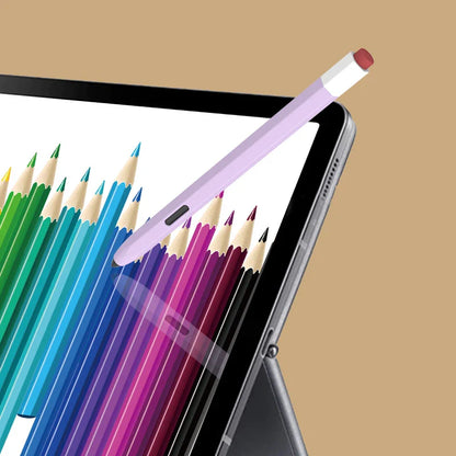 Silicone Pencil Case for Samsung Galaxy Tab - Touch Stylus Pen Cover in Solid Color for S6 Lite, S7 FE, S8 Ultra, and S9 Plus