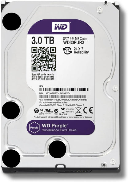 WD Purple 1TB 2TB 3TB 4TB 6TB Surveillance HDD 3.5" SATA III 6Gb/s 64MB Cache Hard Drive for CCTV DVR NVR