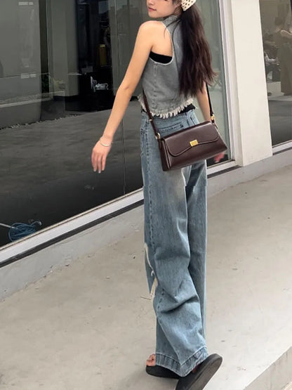 Retro Underarm Bag for Women – New Autumn Winter Fashion, Solid Color PU Leather Handbag, Casual Commuter Single Shoulder Bag