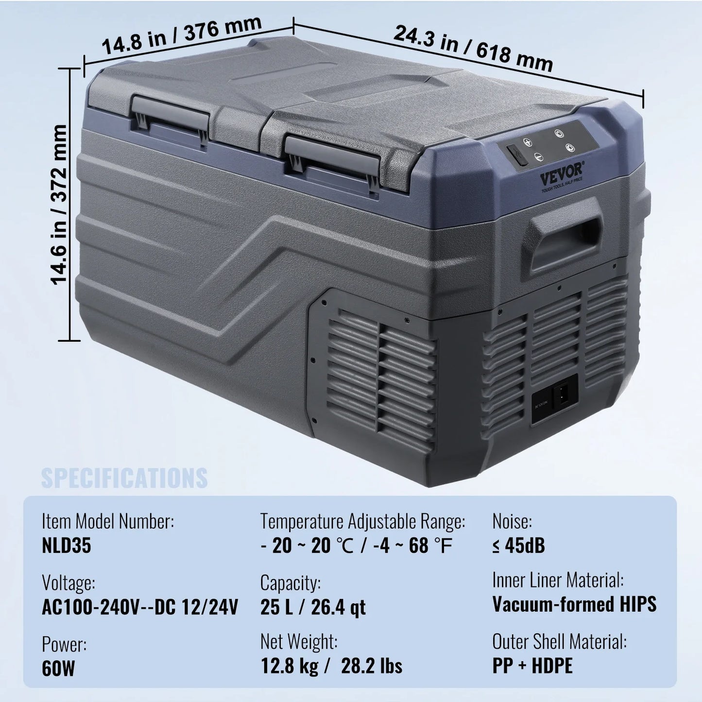 SucceBuy Portable Car Refrigerator — 8L–75L Single & Dual Zone Fridge with Bluetooth Temperature Control for Camping & RV