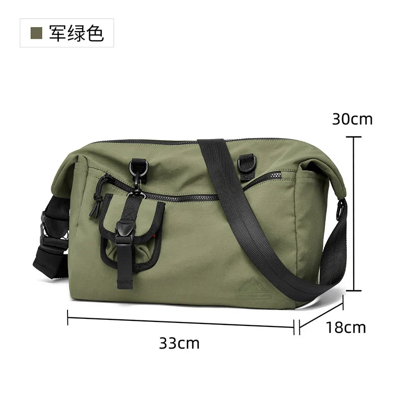MOYYI INS Korean Style Waterproof Nylon Messenger Bag – Large Unisex Travel & Laptop Crossbody Shoulder Bag