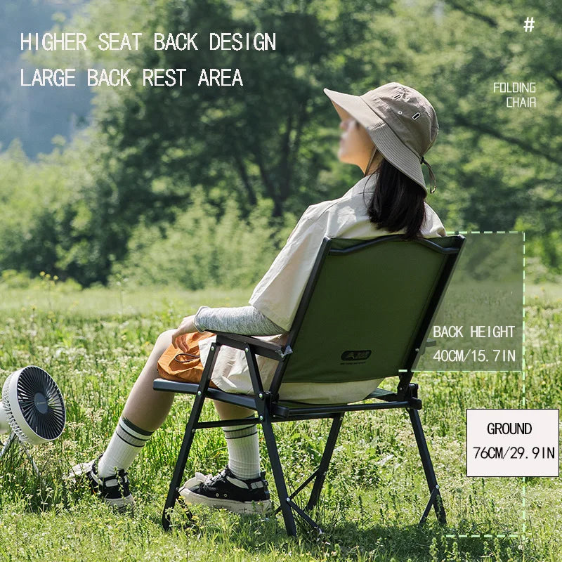 BISINNA Outdoor Folding Camping Chair – Portable Lightweight Lounge Chair for Picnic, Beach, Hiking & Trekking Travel Gear