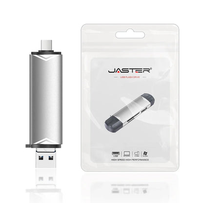 JASTER 6-in-1 USB 3.0 Card Reader – Type-C/USB TF/SD Adapter Flash Drive for Phone & Laptop