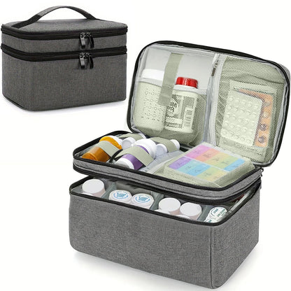 Medicine Organizer & Storage Bag — Family First Aid Box, Pill & Emergency Medication Organizer