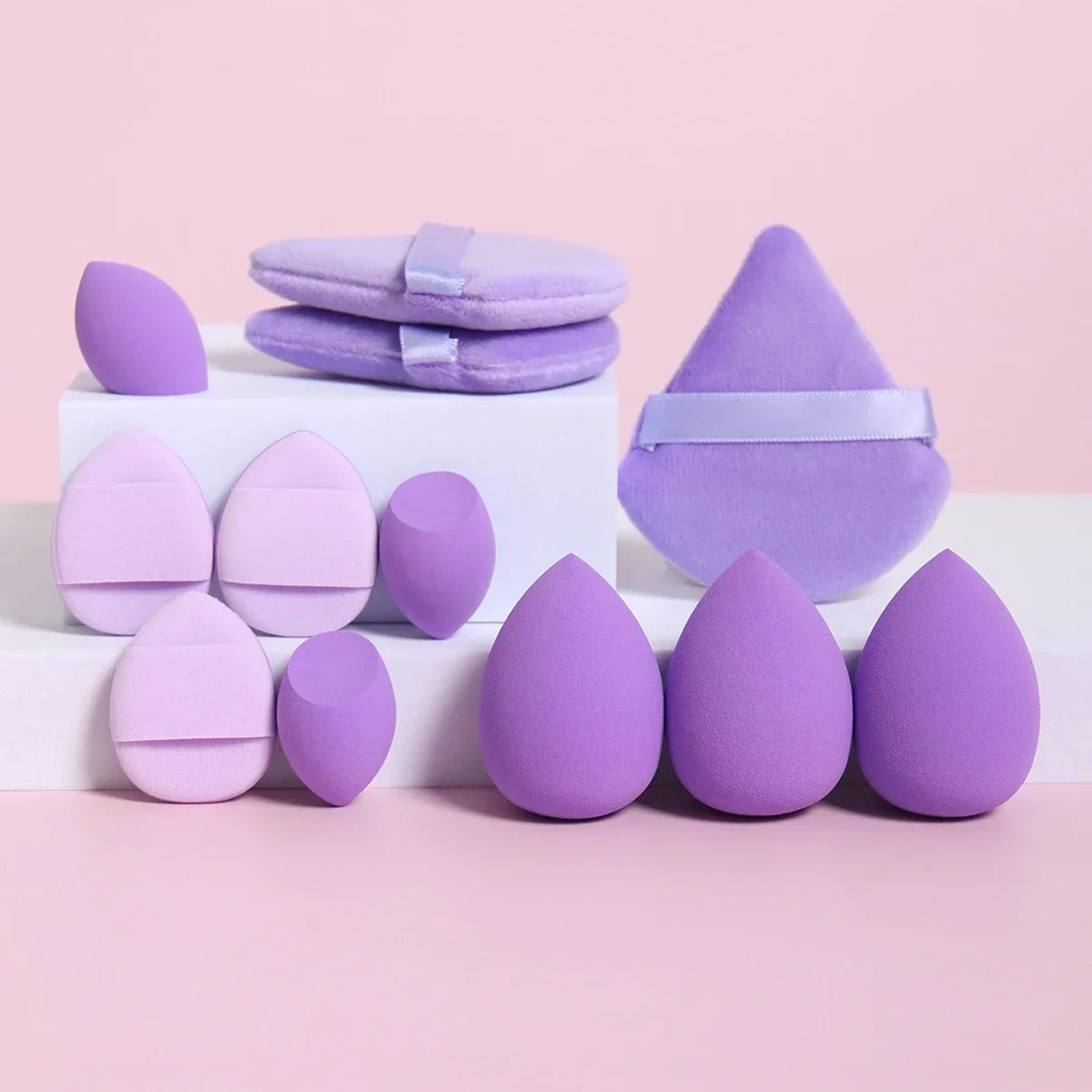 12PCS Velvet Triangle Makeup Sponges – Mini Finger Puffs & Beauty Eggs for Foundation and Liquid Makeup