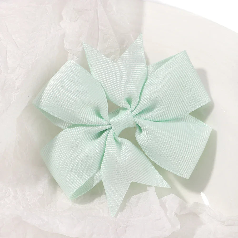 20/40PCS Sweet Candy Color Bow Hair Clip Set – Cute Ribbon Hairpins for Baby Girls & Kids Hair Accessories Gift