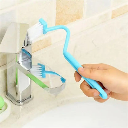 Portable Curved Toilet Brush - Handy Bathroom Cleaning Tool with Curved Brush Handle for Effortless Cleaning