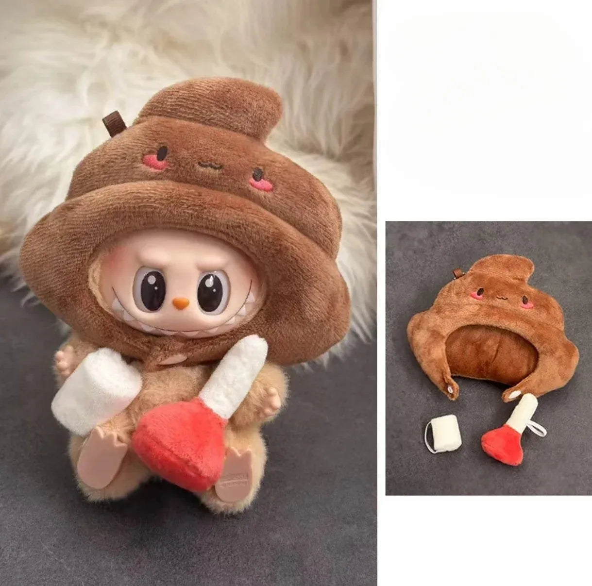 17CM Labubu Cute Milk Doll Clothes – Handmade Outfit Accessories for V1 & V3 Dolls