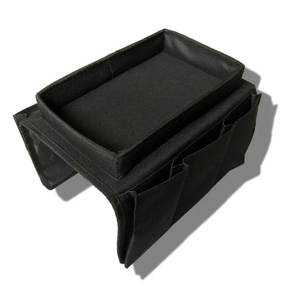 Couch Armrest Storage Organizer — 6-Pocket Remote Control Holder Bag for TV Sofa