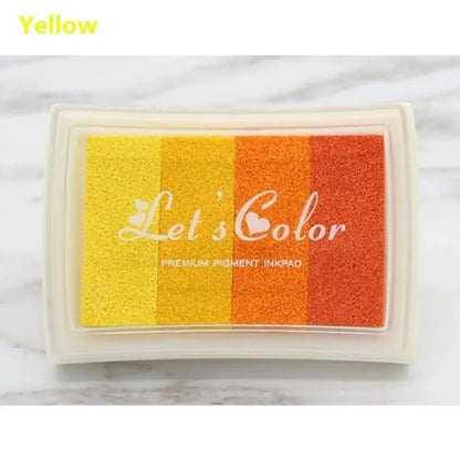Durable Printing Ink Pad Set – Four-Color Gradient DIY Fingerprint Sponge for Creative Stationery Decoration