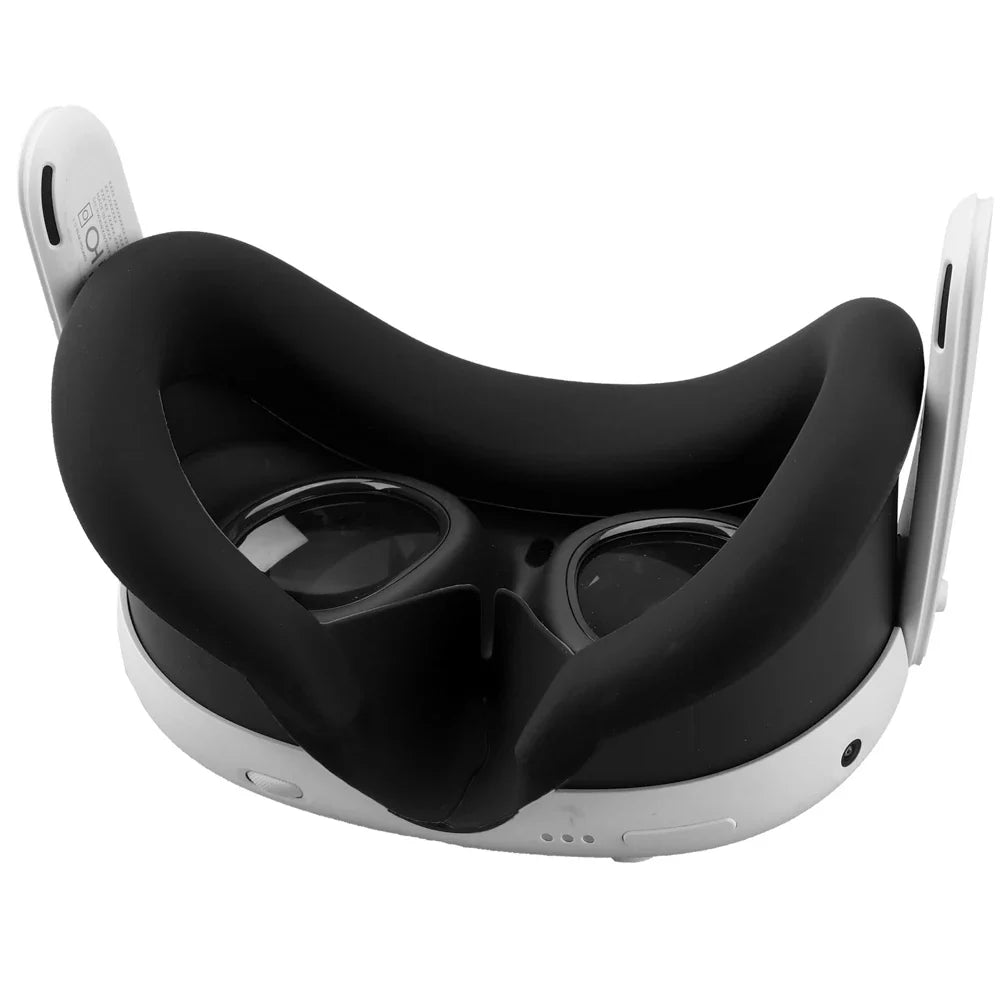 Silicone VR Face Mask for Meta Quest 3 — Sweatproof, Lightproof Facial Interface Cushion, VR Accessories