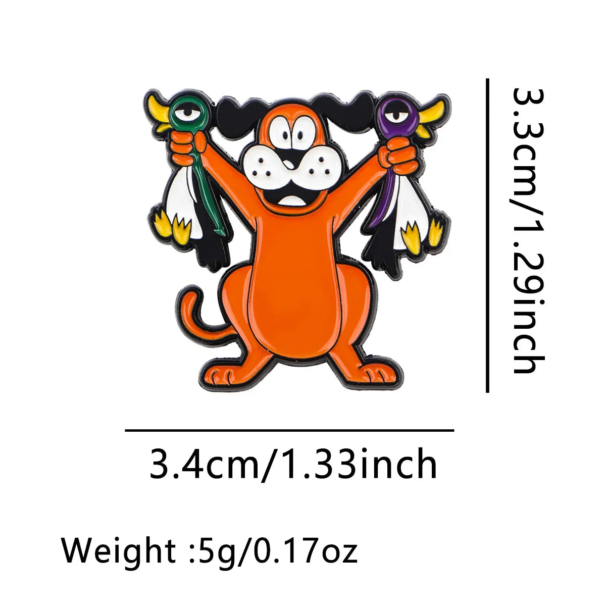 Funny Duck & Cute Dog Enamel Pin – Animal Lapel Brooch for Backpack, Clothing & Gifts
