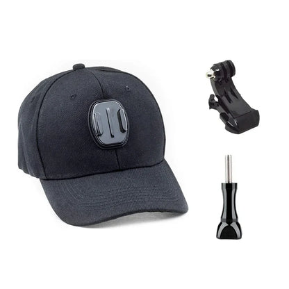 GoPro Baseball Cap Base Mount with J-Hook – Compatible with GoPro Hero 10-13, DJI Action 3-4 & Insta360 X3-X4 Accessories
