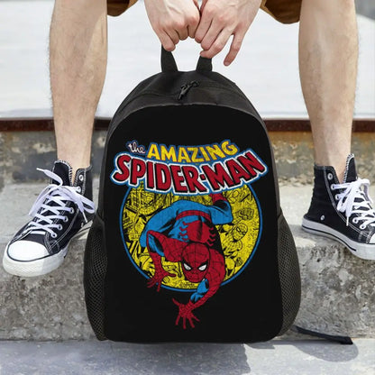 Custom Spider-Man Web Backpack – Water-Resistant School & College Bag for Men and Women