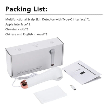 Wireless Dermatoscope Skin Analyzer — 1000X WiFi Magnifier for Scalp & Facial Skin Diagnostics