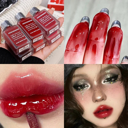 6-Color Water Mirror Gloss Lip Glaze – Long-Lasting, Hydrating, Moisturizing Liquid Lipstick