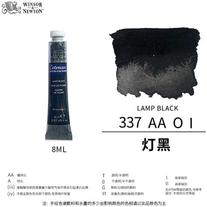 Winsor & Newton Cotman Watercolor Paint Tube 8ml – High Transparency Aquarelle with Excellent Tinting Strength
