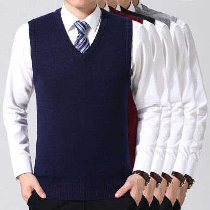 Men's Casual Sweater Vest – Warm and Comfortable for Autumn and Winter Wear