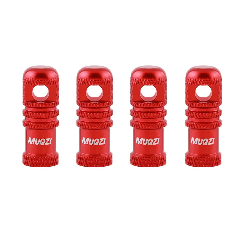 MUQZI 2/4PCS Presta Valve Caps with Core Remover — MTB Tubeless Tire Valve Stem Accessories