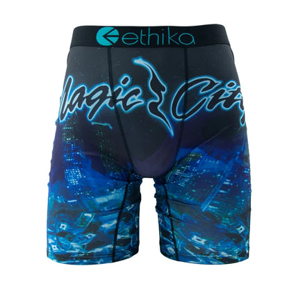 ETHIKA Men’s Boxer Shorts – Breathable Sexy Trunks Underwear, Quick-Dry Swim Underpants, Plus Size S–3XL Comfortable Men’s Boxers