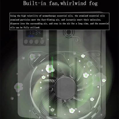 160ML Wall-Mounted Aroma Diffuser - Scent Machine with Fan for Hotel Lobby & Large Area Fragrance