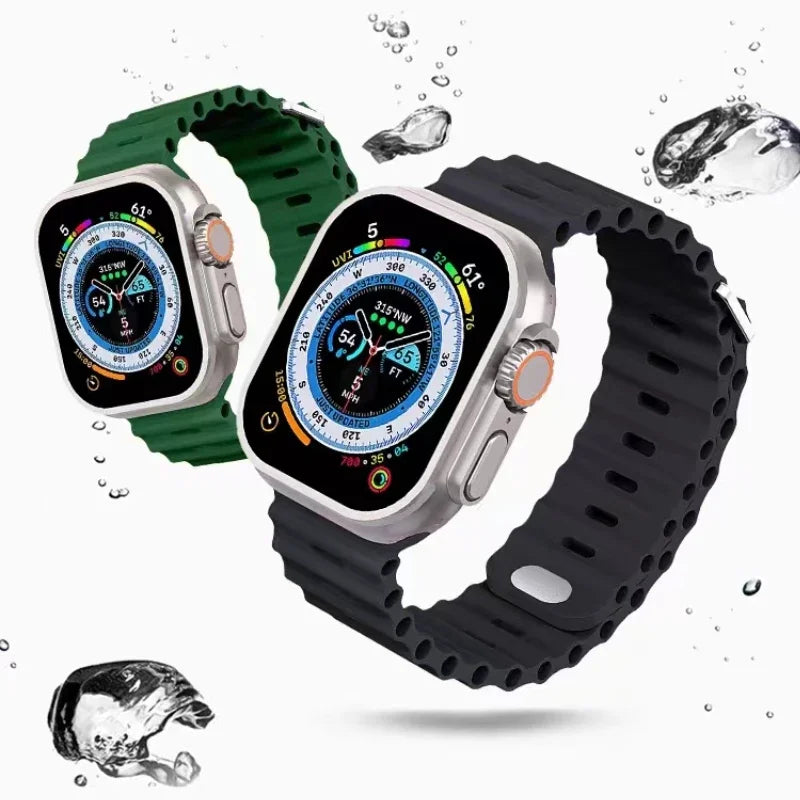 Silicone Strap for Apple Watch Ultra 2 | Breathable Soft Wrist Band | Fits 40mm-49mm | Compatible with iWatch Series 4-9 & SE