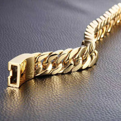 Fashion Black Cuban Chain Bracelet - Hip Hop Jewelry for Men, Couple Bracelets for Birthday & Anniversary Gift