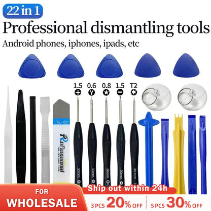 22 in 1 Multifunctional Mobile Phone iPad Laptop Disassembly Tool Kit - Screwdriver Maintenance & Repair Opening Set