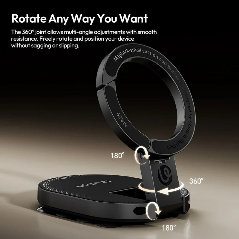 Ulanzi MA39 MagLock Suction Cup Phone Mount – Magnetic Desktop Stand for Smartphones, Glass, Windows, Mirrors & Laptops Accessories