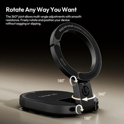 Ulanzi MA39 MagLock Suction Cup Phone Mount – Magnetic Desktop Stand for Smartphones, Glass, Windows, Mirrors & Laptops Accessories
