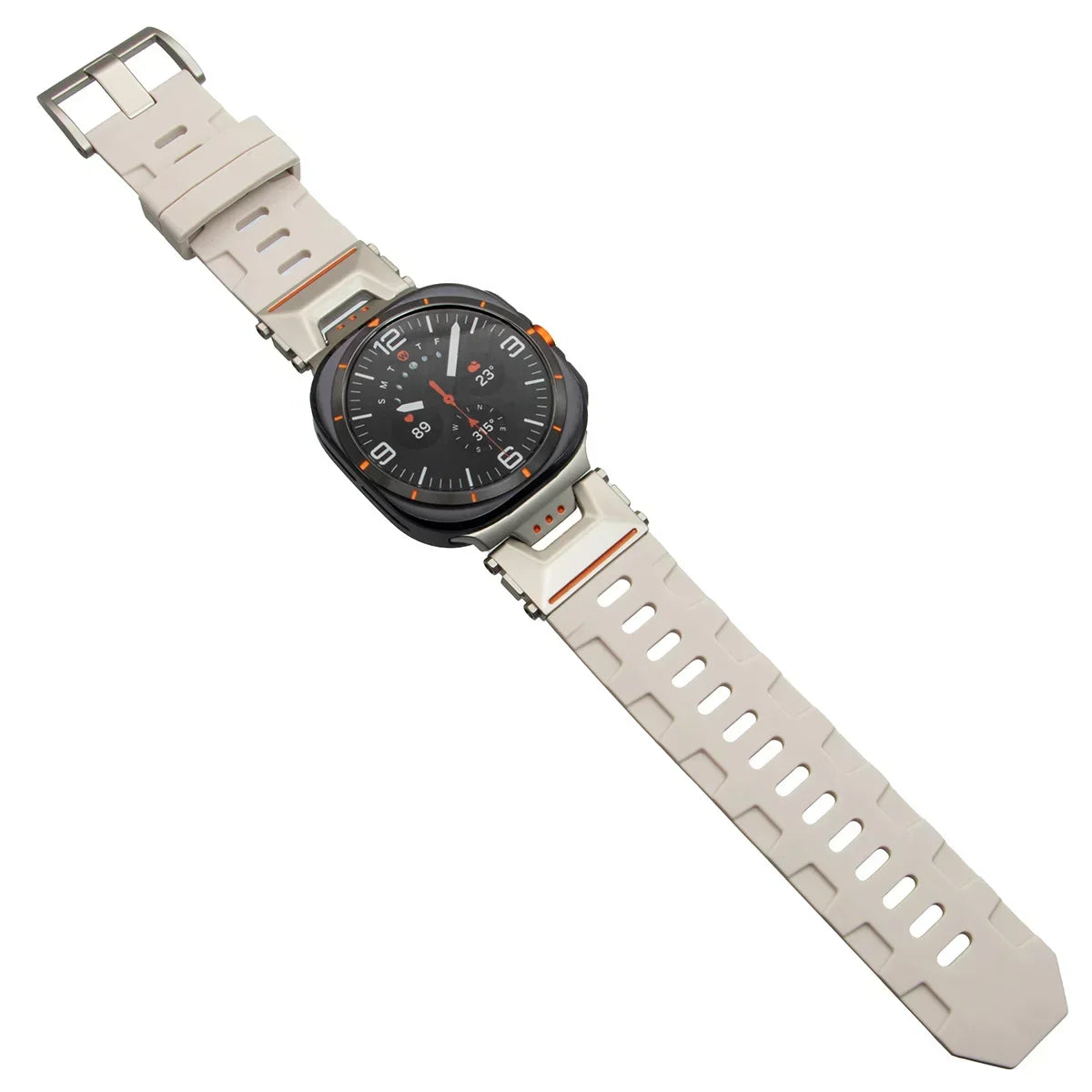 Soft Silicone Luxury Sport Strap for Samsung Galaxy Watch Ultra 47mm — No-Gap Curved End Band for Men
