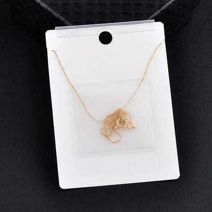 50pcs Clear Self-Adhesive Pouches – Necklace Chain Display Bags, Jewelry Storage & Loose Supply Holder