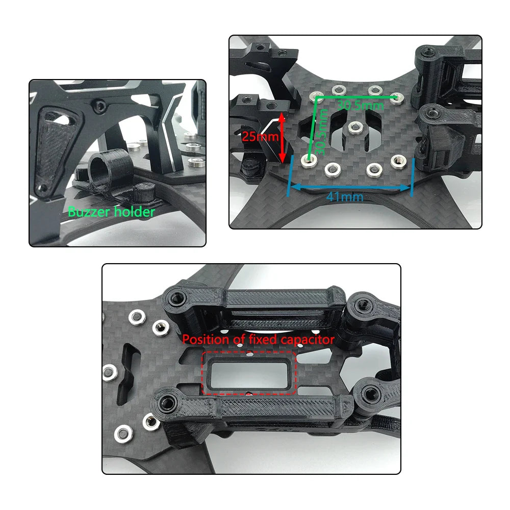 PhiSital Mark5 DC/X O4 Pro 5-Inch Carbon Fiber FPV Frame Kit – RC Freestyle Racing Drone DIY Parts