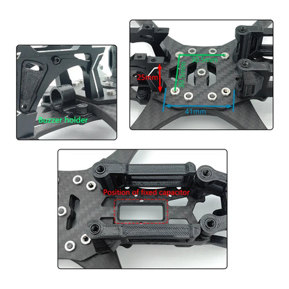 PhiSital Mark5 DC/X O4 Pro 5-Inch Carbon Fiber FPV Frame Kit – RC Freestyle Racing Drone DIY Parts