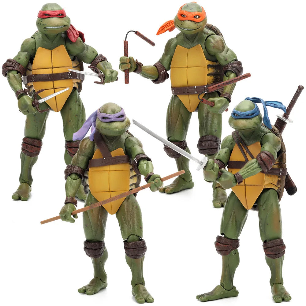 NECA TMNT Action Figure – Movable Teenage Mutant Ninja Turtles Film Edition Model Toy for Kids & Collectors