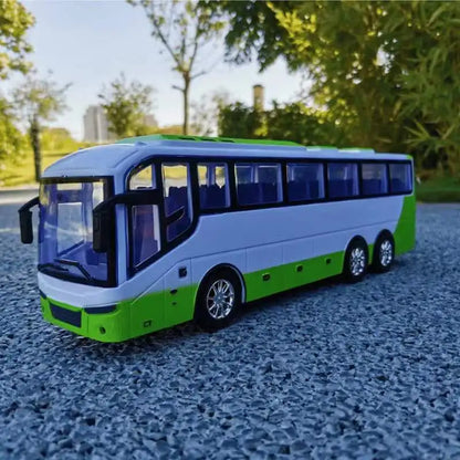Large RC Electric School Tour Bus with LED Lights – Radio Controlled Toy Car for Boys, Perfect Christmas Gift