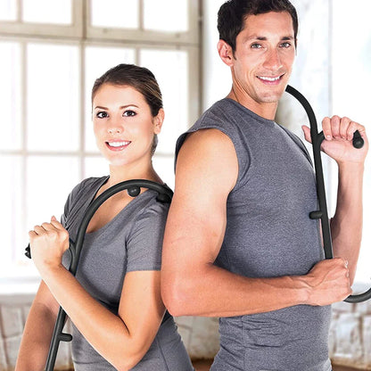 Back, Neck & Foot Massager Hook Cane — Trigger Point Therapy & Self-Massage Tool with Back Scratcher