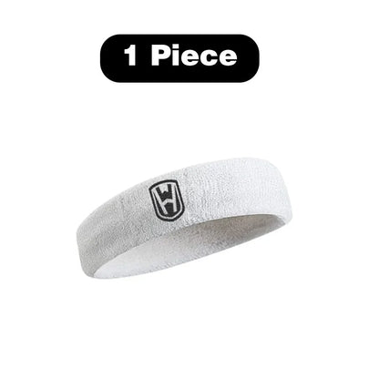 WOSWEIR Cotton Athletic Headband – Elastic Sweatband for Men & Women, Ideal for Gym, Sports, Basketball, Tennis & Fitness