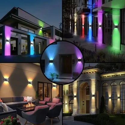 Solar Wall Lamp - Waterproof Outdoor LED Up & Down Light for Garden, Yard & Balcony Decor
