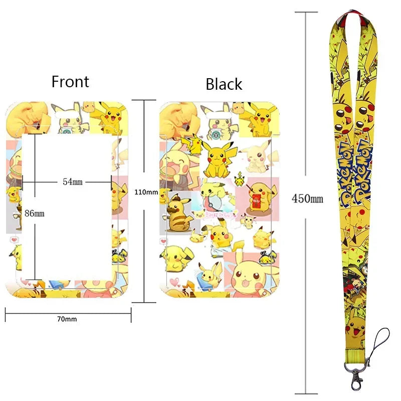 Pikachu Neck Strap Lanyard for Keys – ID Badge Holder, Keychain, Key Rings, Fashion Accessory Gift