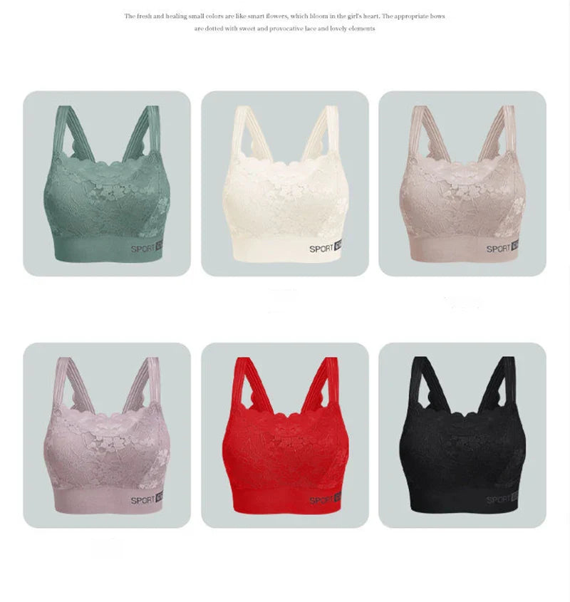 Women’s Sexy Lace Seamless Bra — Large Size Comfortable Breathable Sports Sleep Tube Top