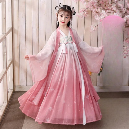 Girls Hanfu Fairy Dress - Ethnic Style Cosplay Costume for Dance, Stage & Parties