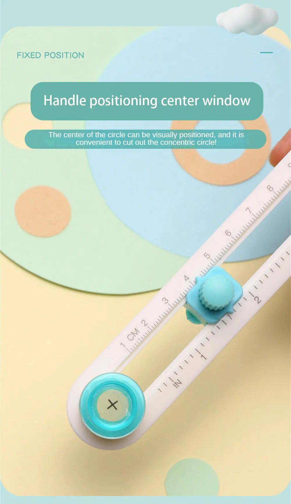 360° Adjustable Round Cutting Knife – DIY Compass Circle Cutter for Scrapbooking & Paper Crafts