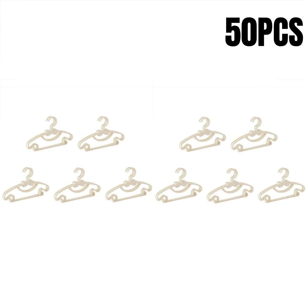 5-50PCS Baby Plastic Hangers – Kids Clothes Storage Rack for Nursery, Toddlers & Infants, Portable Home Use