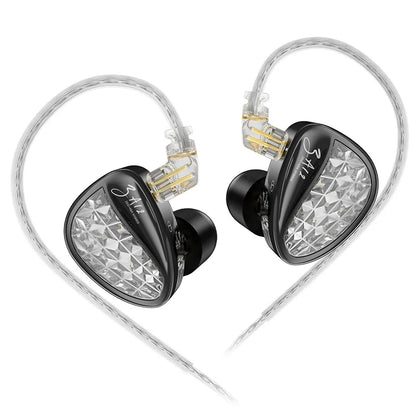 KZ ZA12 2DD+4BA Hybrid IEM Headphones – Wired In-Ear Monitor with Adjustable Tuning, HiFi Sound, Sports & Gaming Noise-Canceling Earphones