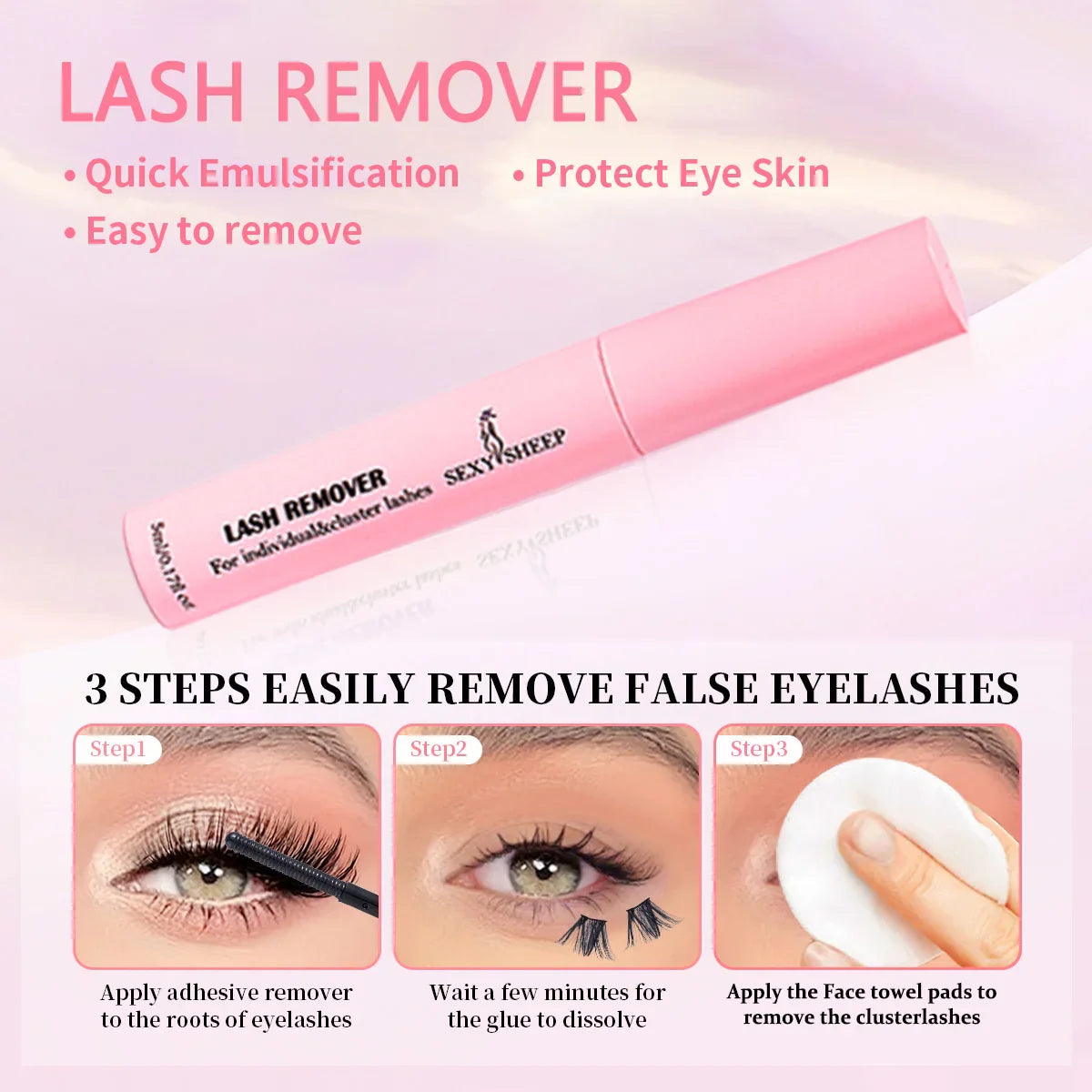 DIY Eyelash Extension Kit – D Curl Natural Lash Clusters Set with Bond, Seal, Remover & Tweezers for False Lash Application