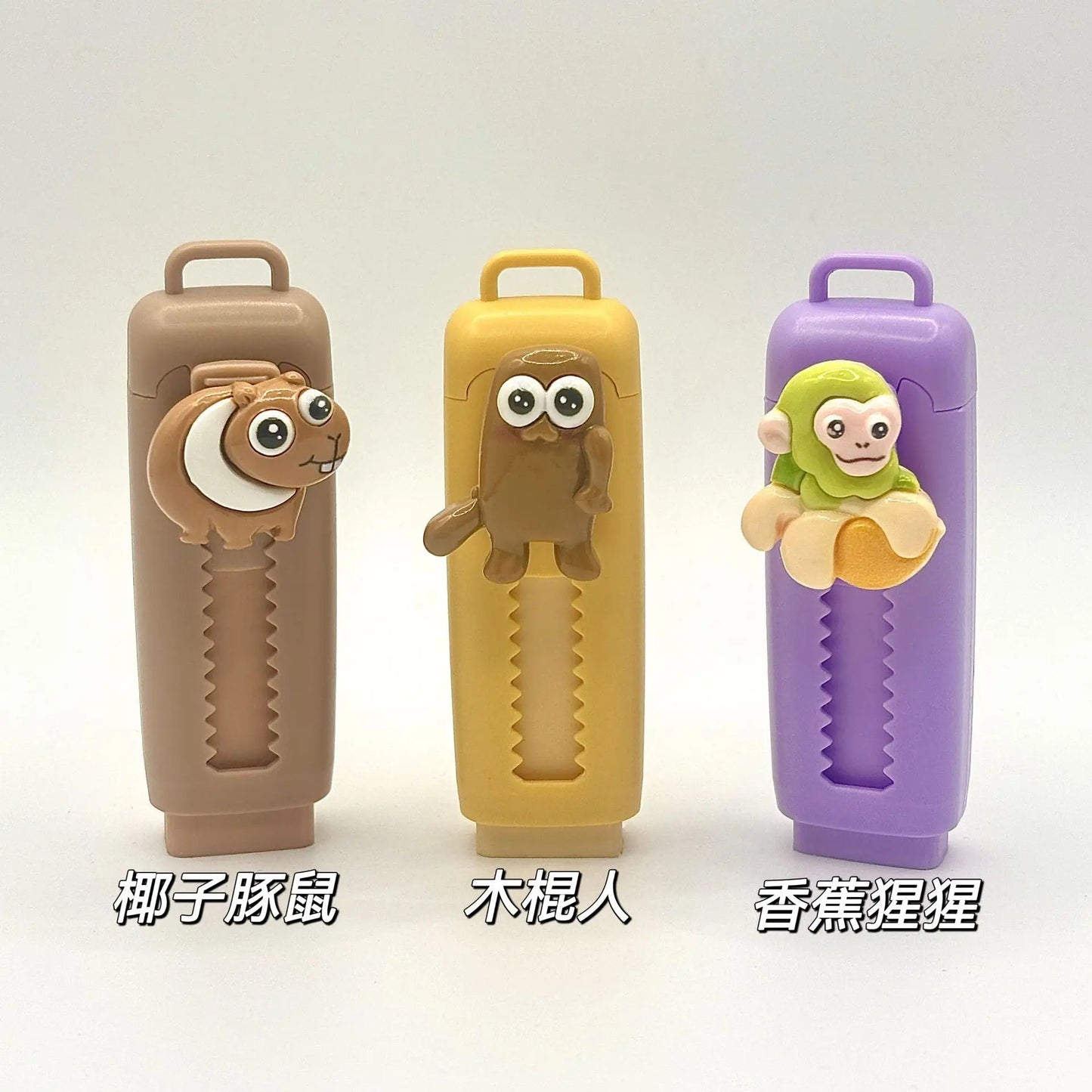 6PCS Italian Brainrot Tung Retractable Pencil Erasers — Kawaii Cute Drawing & Painting School Supplies