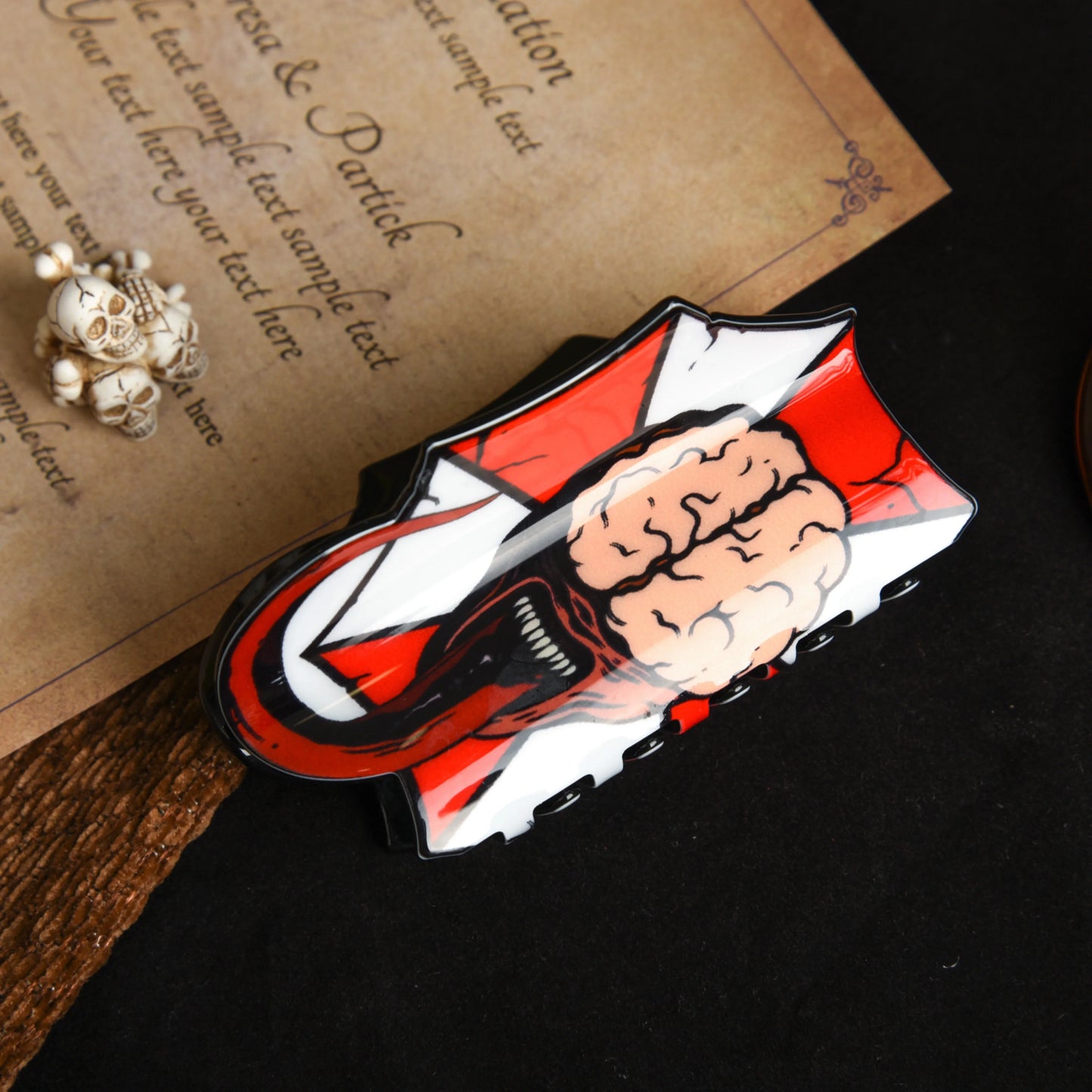 Muweordy Horror Series Hair Claw | Halloween Clown Crab Hair Clip for Women