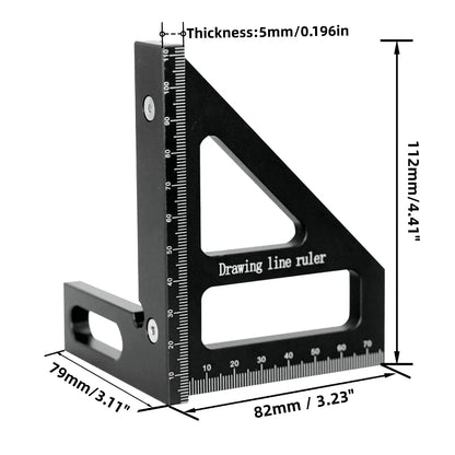 Carpenter Multi-Angle Precision Square – Aluminum T-Square Ruler for Woodworking, Construction & Engineering